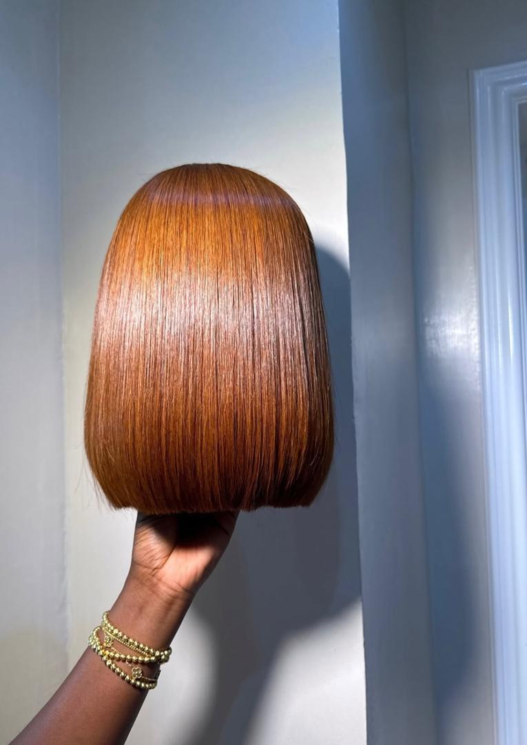 Perruque SSD Honey Brown, SDD vietnamienne, taille 12, sur frontale
